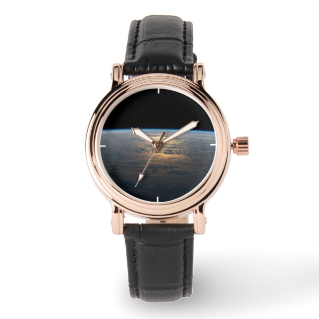 Sunglint Beams Off A Partly Cloudy South Pacific Watch (Front)