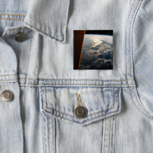 Sunglint Beams Off Celebes Sea In Southeast Asia 15 Cm Square Badge