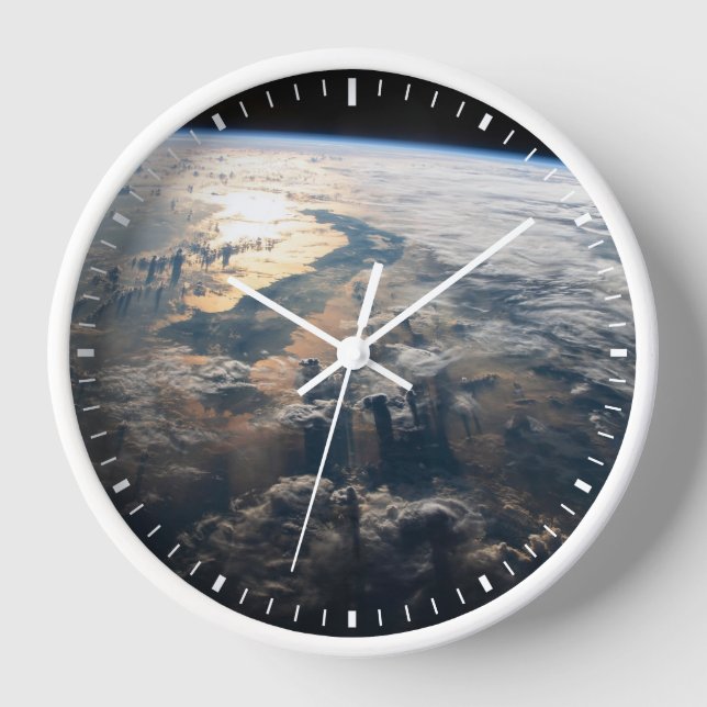 Sunglint Beams Off Celebes Sea In Southeast Asia Clock (Front)
