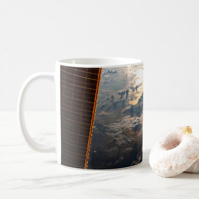 Sunglint Beams Off Celebes Sea In Southeast Asia Coffee Mug (With Donut)