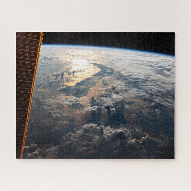 Sunglint Beams Off Celebes Sea In Southeast Asia Jigsaw Puzzle (Horizontal)