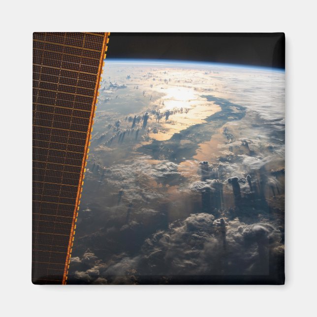 Sunglint Beams Off Celebes Sea In Southeast Asia Magnet (Front)