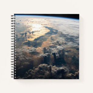 Sunglint Beams Off Celebes Sea In Southeast Asia Notebook