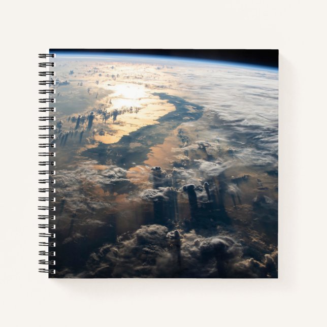 Sunglint Beams Off Celebes Sea In Southeast Asia Notebook (Front)