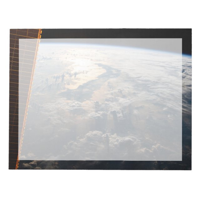 Sunglint Beams Off Celebes Sea In Southeast Asia Notepad (Front)