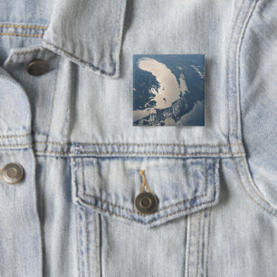 Sunglint Beams Off Lake Michigan 15 Cm Square Badge