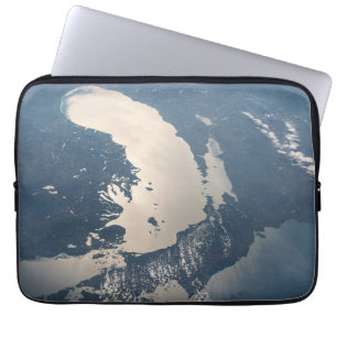 Sunglint Beams Off Lake Michigan Laptop Sleeve