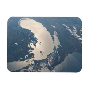 Sunglint Beams Off Lake Michigan Magnet