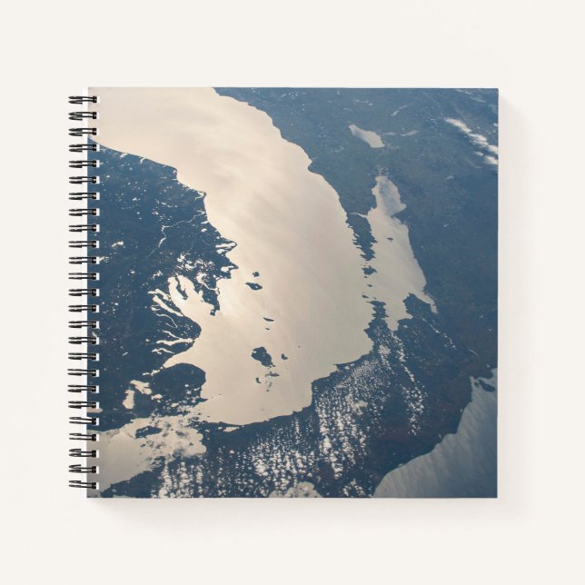 Sunglint Beams Off Lake Michigan Notebook (Front)