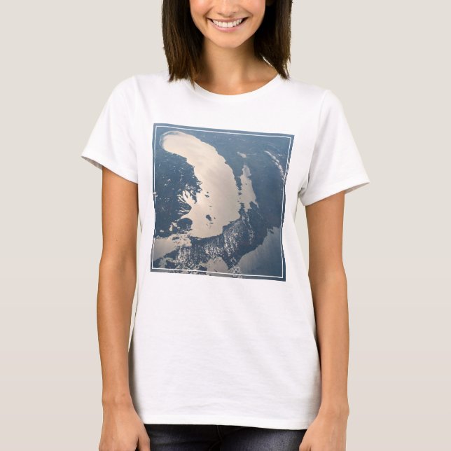 Sunglint Beams Off Lake Michigan T-Shirt (Front)