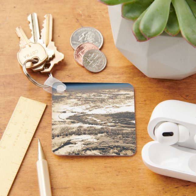 Sunglint Beams Off The Atlantic Ocean Key Ring (Desk)