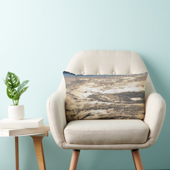 Sunglint Beams Off The Atlantic Ocean Lumbar Cushion (Chair)