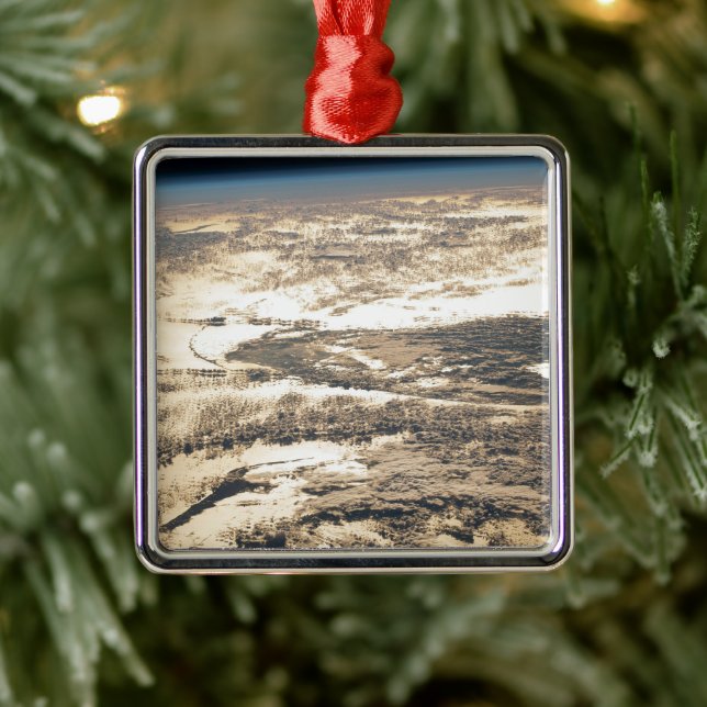 Sunglint Beams Off The Atlantic Ocean Metal Ornament (Tree)