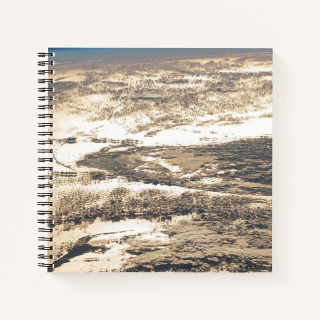 Sunglint Beams Off The Atlantic Ocean Notebook (Front)