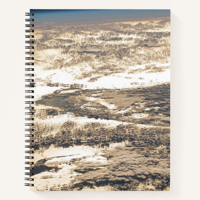 Sunglint Beams Off The Atlantic Ocean Notebook (Front)