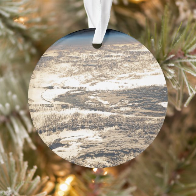 Sunglint Beams Off The Atlantic Ocean Ornament (Tree)
