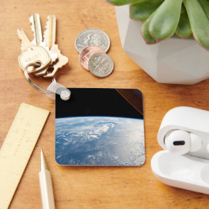 Sunglint Beams Off The Waters Of The Pacific Ocean Key Ring