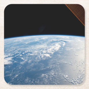 Sunglint Beams Off The Waters Of The Pacific Ocean Square Paper Coaster