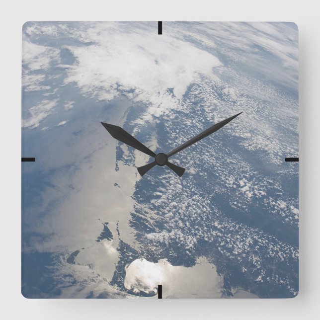Sunglint On The Massachusetts Coastline. Square Wall Clock (Front)