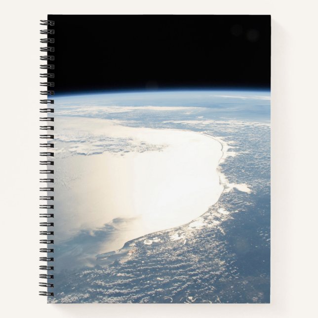 Sunglint Reflects Off The Gulf Of Mexico Notebook (Front)