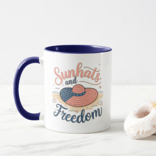 Sunhats and Freedom Patriotic Mug