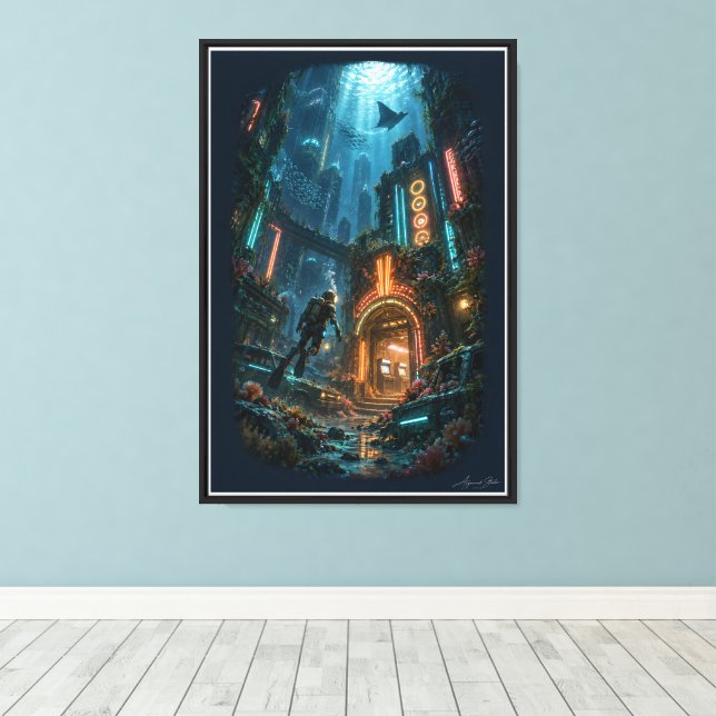 Sunken Arcade Canvas Print (Insitu (Wood Floor))