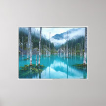 Sunken Forest Lake Kaindy - Ethereal Turquoise 