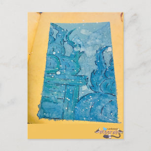 Sunken Lemuria Watercolor Art Postcard