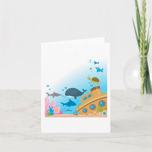 Sunken Ship And Fish Card