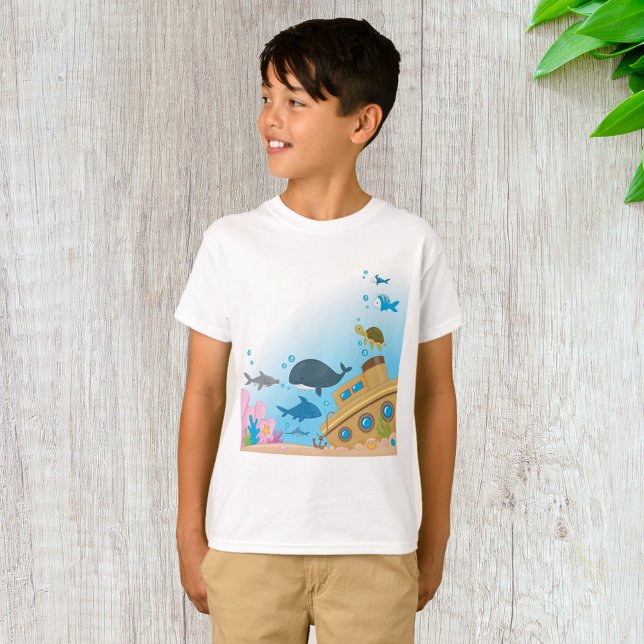 Sunken Ship And Fish T-Shirt (Creator Uploaded)