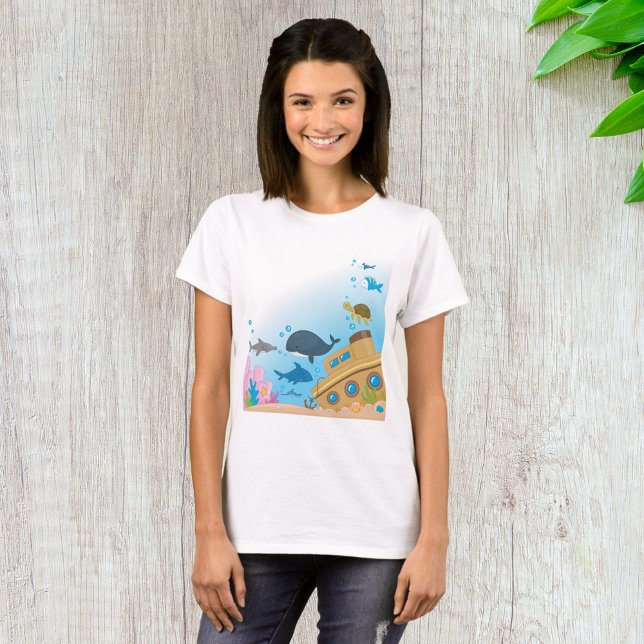 Sunken Ship And Fish T-Shirt (Creator Uploaded)