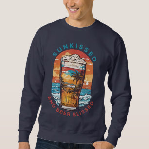 Sunkissed and Beer Blissed Sunset Retro Sweatshirt
