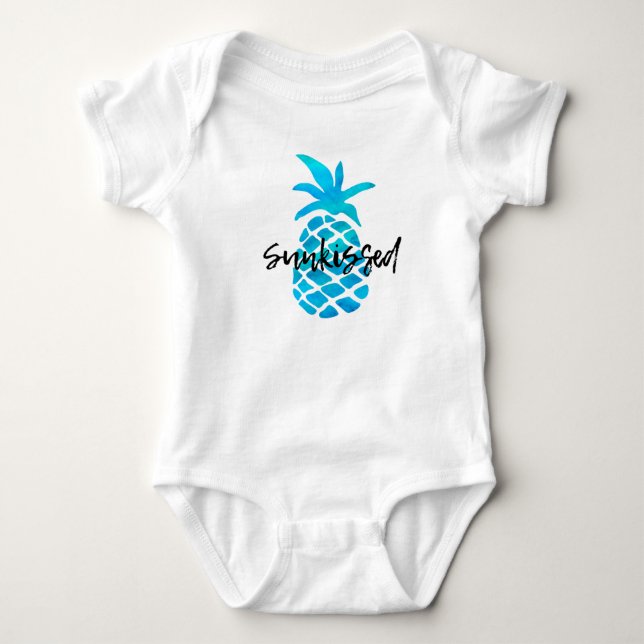 Sunkissed Blue Pineapple Baby Bodysuit (Front)