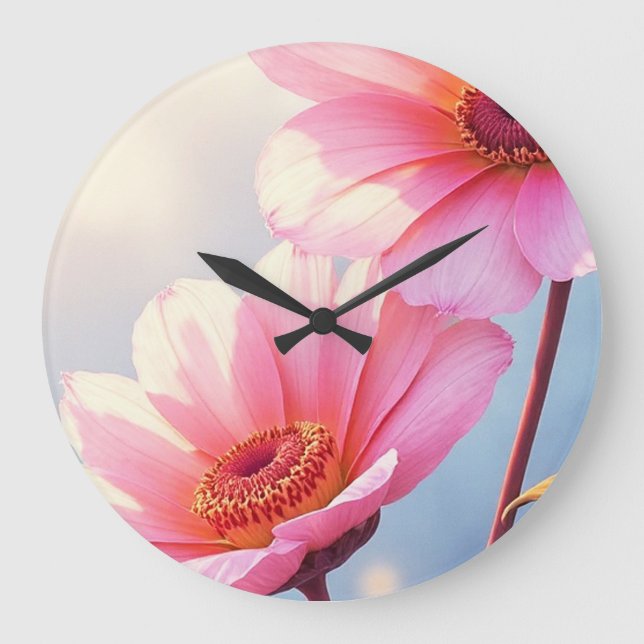 Sunkissed Salmon Large Clock (Front)