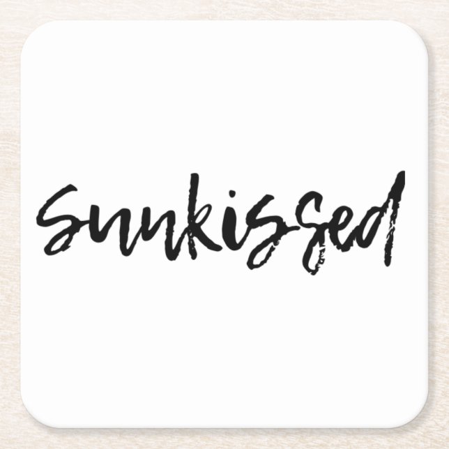 Sunkissed Square Paper Coaster (Front)