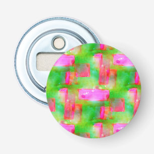 Sunlight abstract painted yellow, pink bottle opener