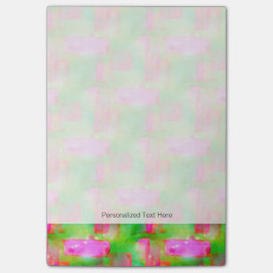 Sunlight abstract painted yellow, pink post-it notes