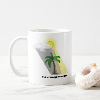 Sunlight and Cloud Interaction with a Palm Tree Coffee Mug