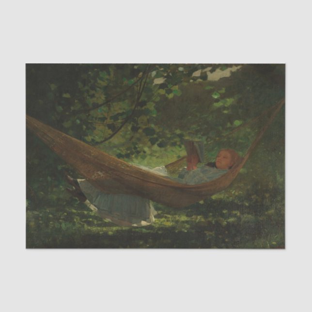 Sunlight and Shadow by Winslow Homer Tissue Paper (Front)