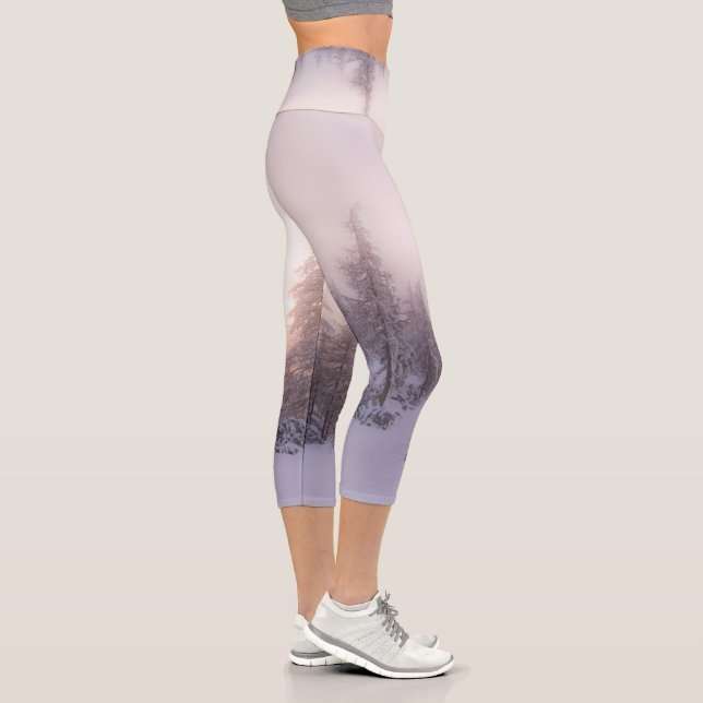Sunlight and spruce forest capri leggings (Right)