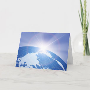 Sunlight Behind Earth Card