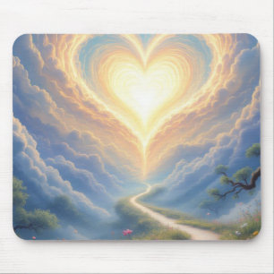 Sunlight & Cloudy Heart Mouse Pad