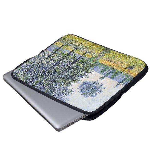 Sunlight Effect under the Poplars  Claude Monet Laptop Sleeve (Front Bottom)