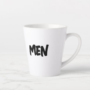 Sunlight Marker font MEN Text Size Small Latte Mug
