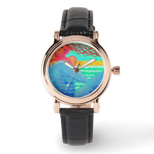 Sunlight Mermaid Abstract Art to Wear Watch
