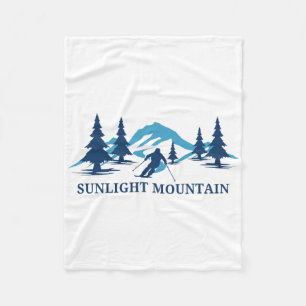 Sunlight Mountain Colorado Ski Resort Mountains  Fleece Blanket