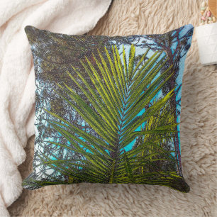 Sunlight on the Palm Fronds Throw Pillow