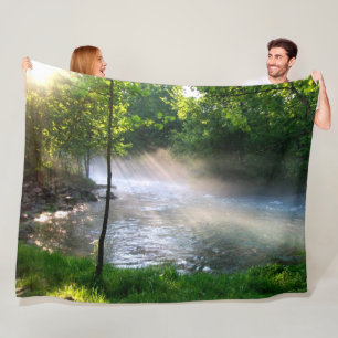 SUNLIGHT on the POND Fleece Blanket