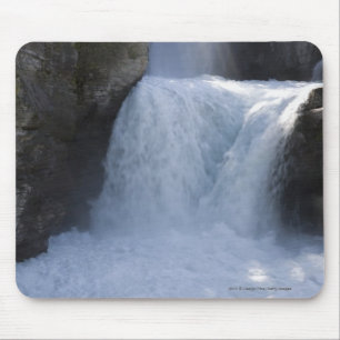 Sunlight On Waterfalls On The Side Of A Mountain Mouse Pad