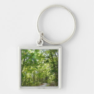 Sunlight on Wooded Path at Centennial Park Key Ring